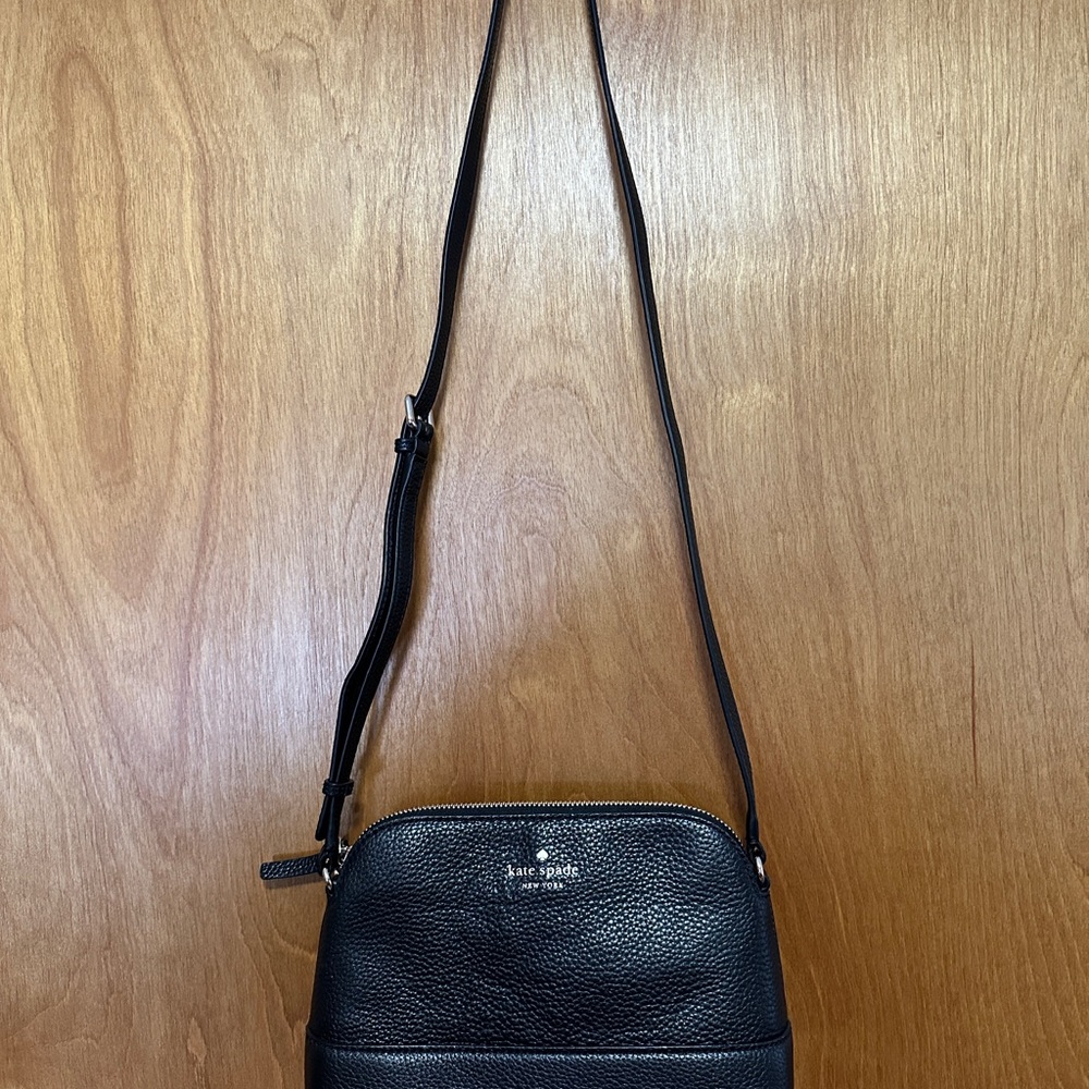 Kate Spade Black Pebbled Leather Crossbody Bag